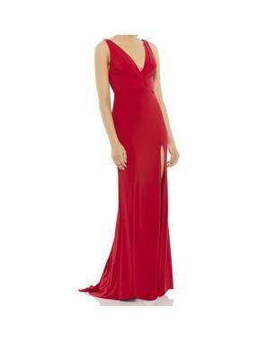 Ieena For Mac Duggal Jersey Slit Gown